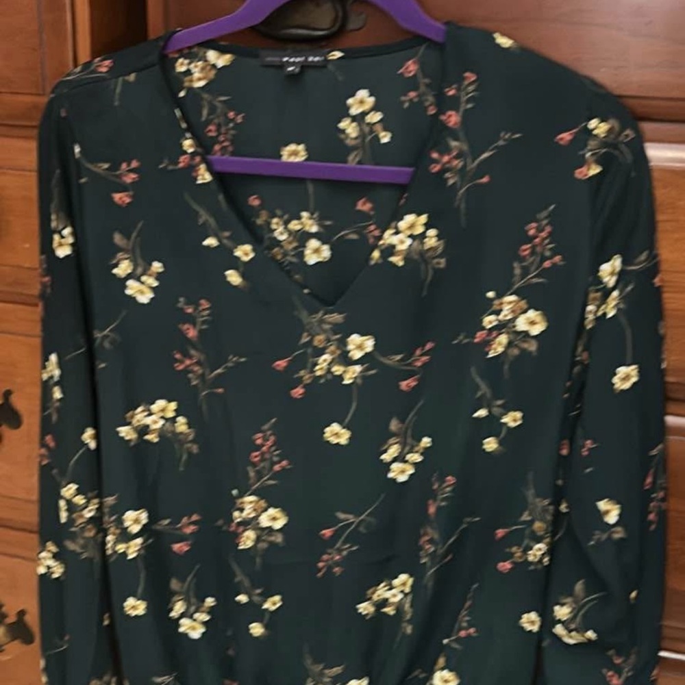 West Kei Dark Floral Blouse